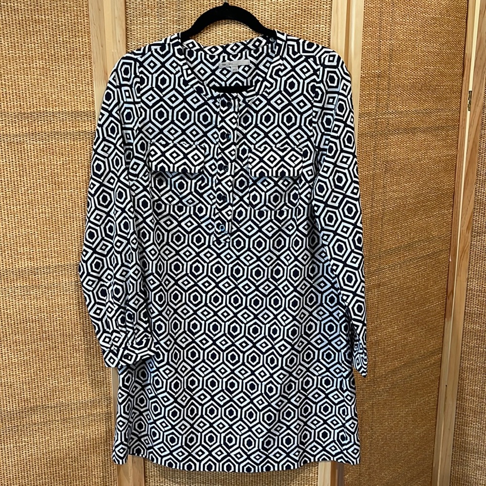Geometric shirt dress- size small